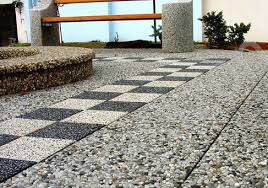 Тротуарная плитка мытый бетон